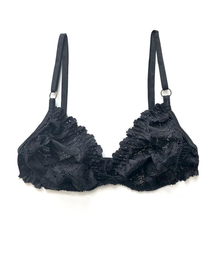 Inquietude Bralette in Black Surplus Lace