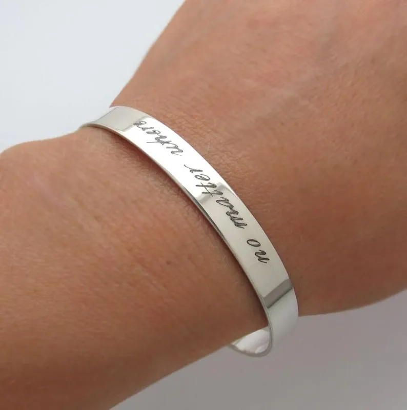 Inspirational Cuff Bracelet - Birthday Gift for her