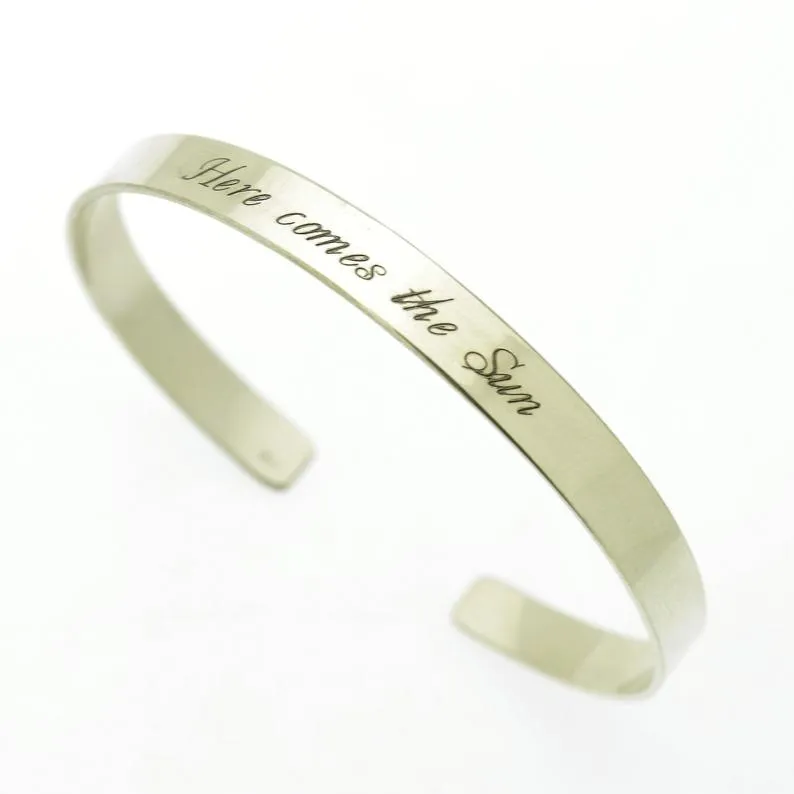 Inspirational Cuff Bracelet - Birthday Gift for her