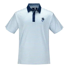 Jerry Garcia| Eco-Friendly Performance Polo  | Wolf Light Blue and White Stripes