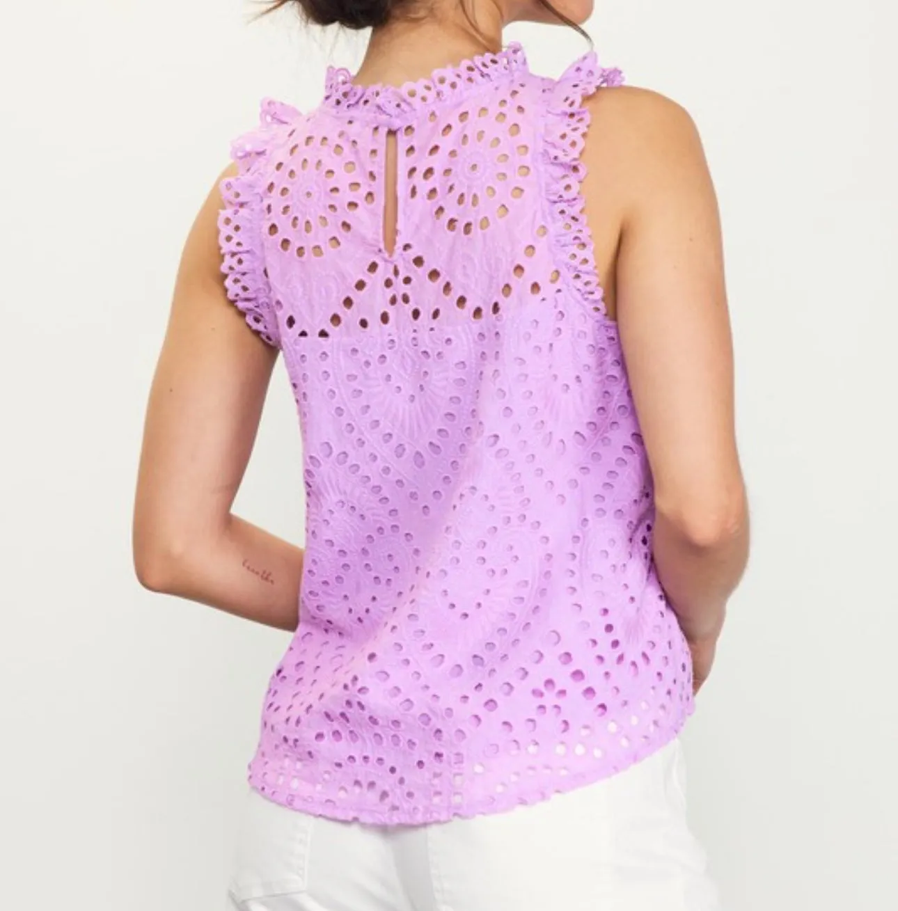 Lavanda Eyelet Top