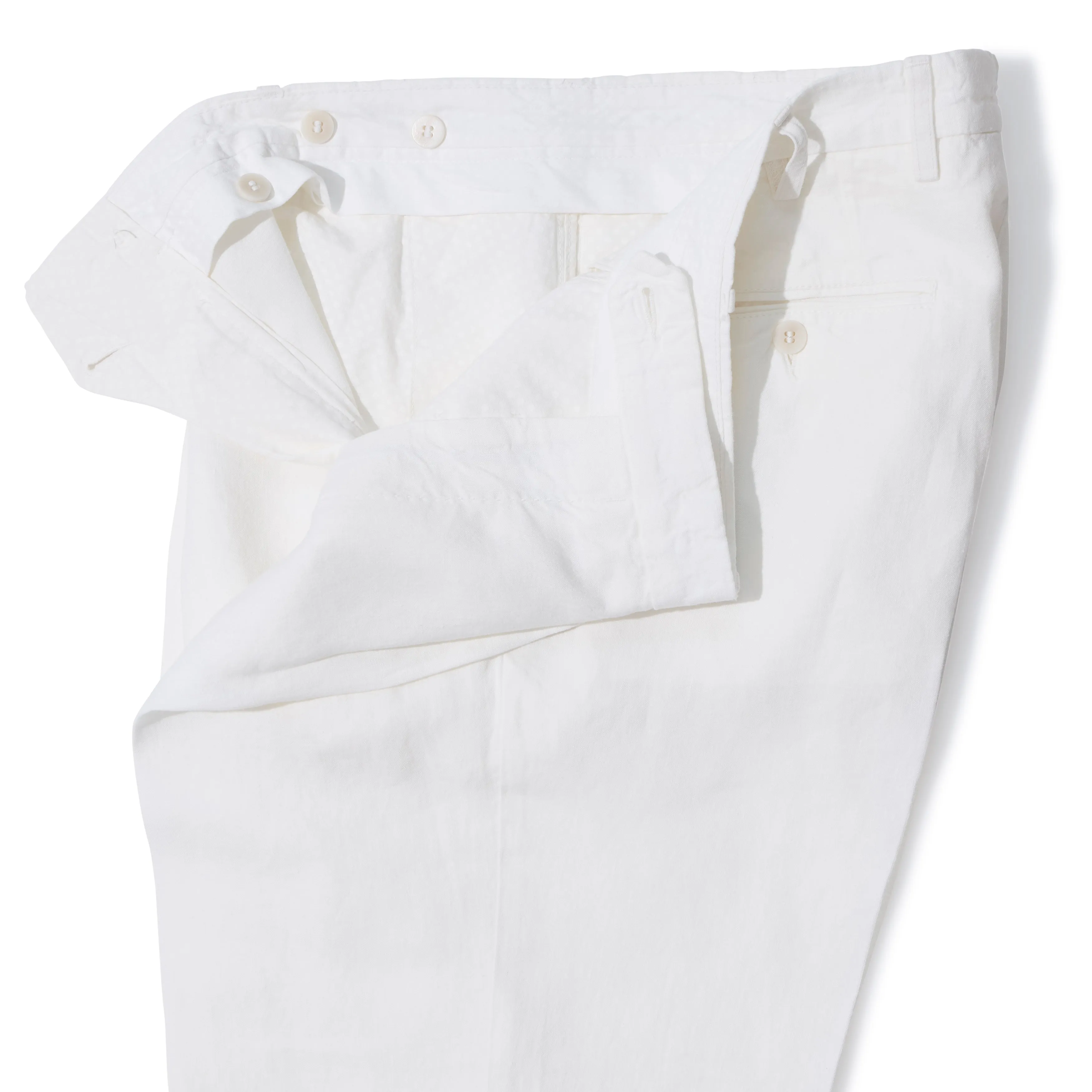 Linen Double-Pleated Trousers