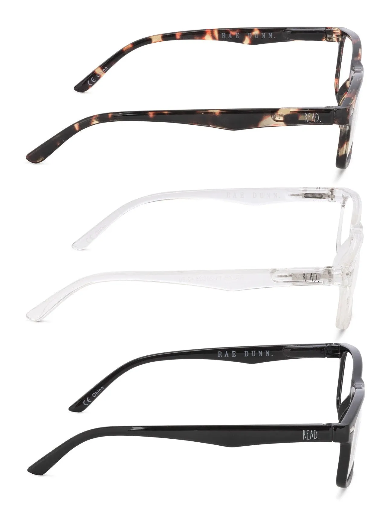 LOU 3-Pack Premium Reading Glasses with "READ" Signature Font