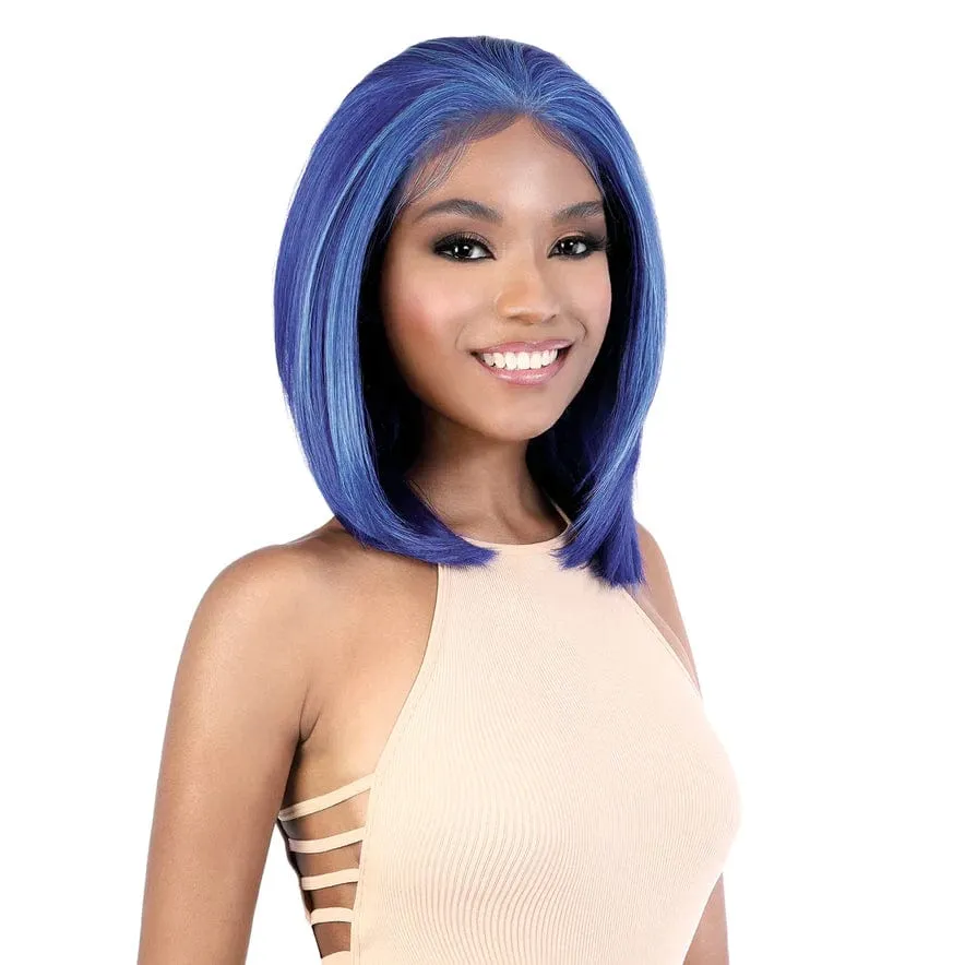 LS137 BLUE | Motown Tress HD Invisible 13X7 Synthetic Lace Front Wig