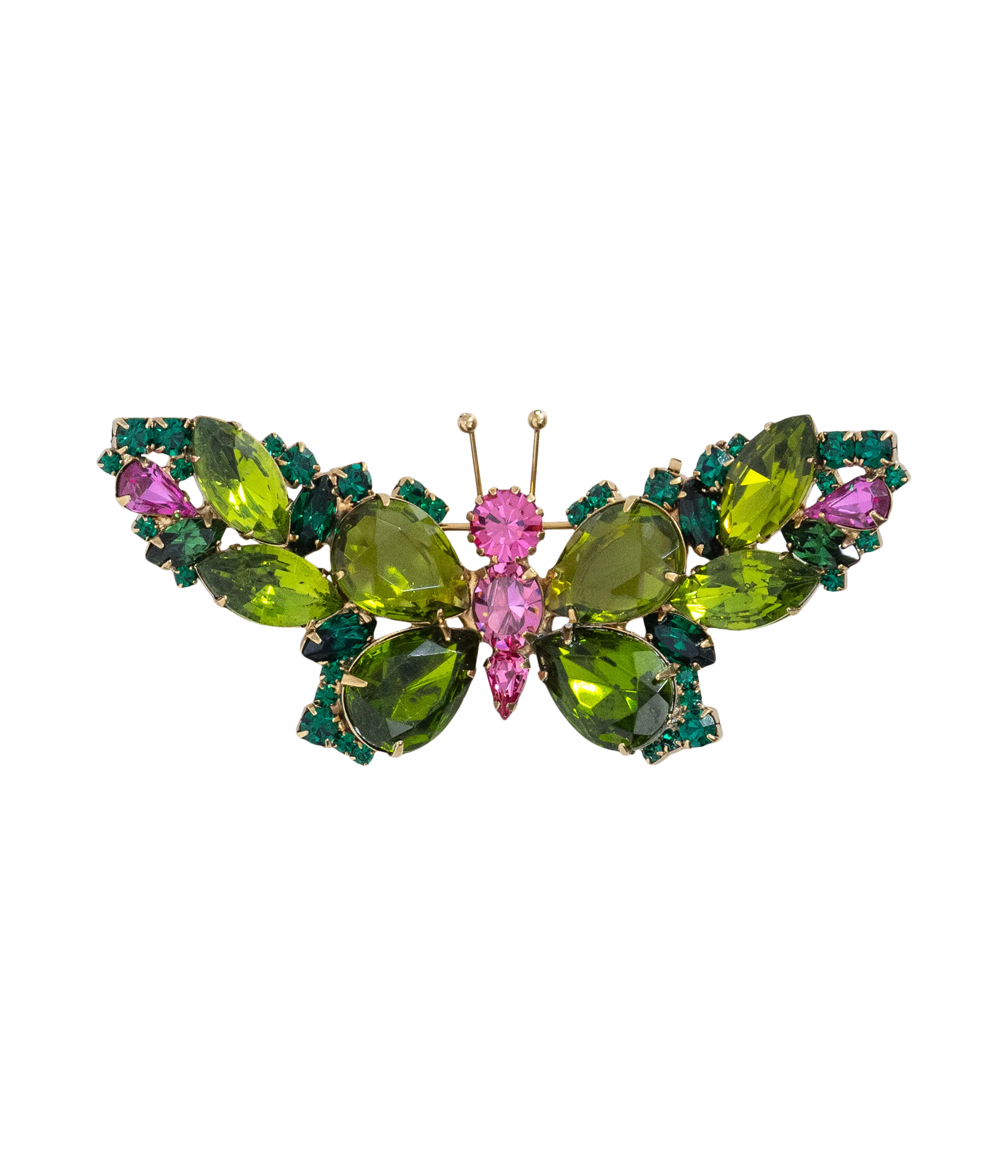 Medium Butterfly in Olivine / Rose / Emerald