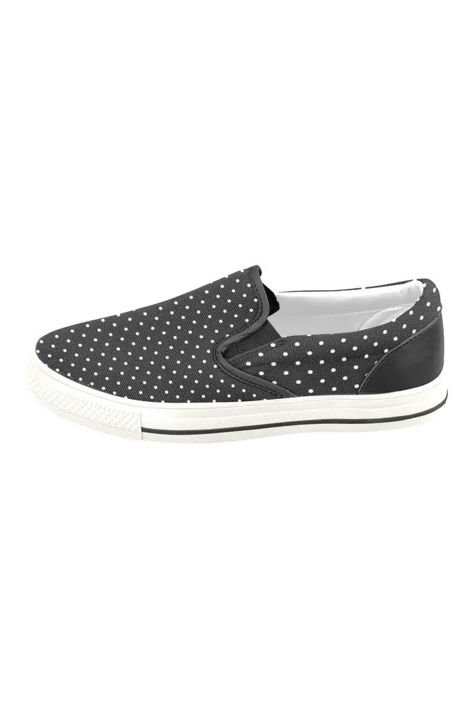 Micro Dot Men's Slip-on Canvas Shoes