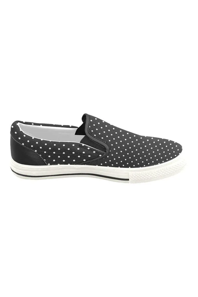 Micro Dot Men's Slip-on Canvas Shoes