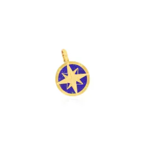 Mini Lapis Compass Charm