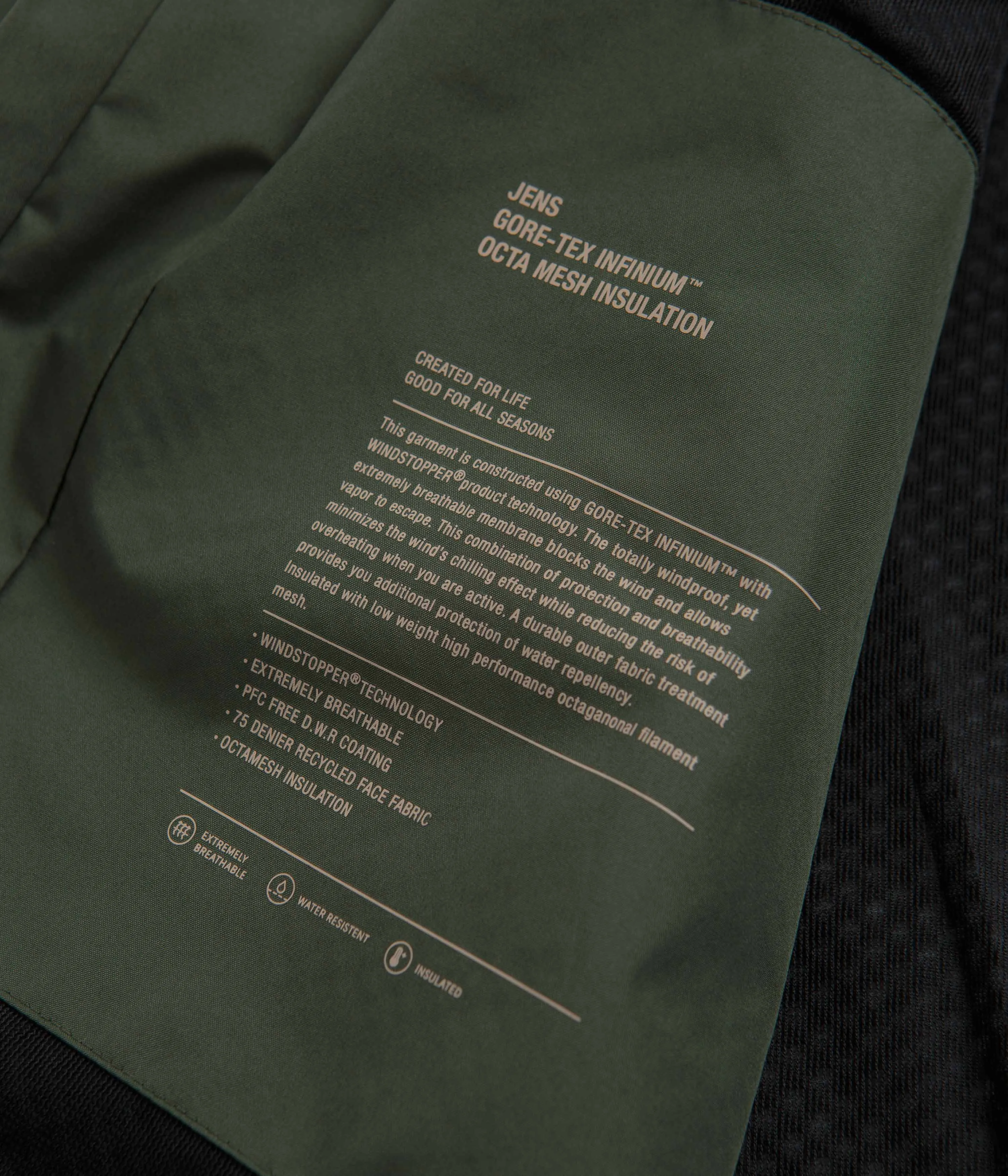 Norse Projects Jens Gore-Tex Infinium Insulated Shirt Jacket - Spruce Green