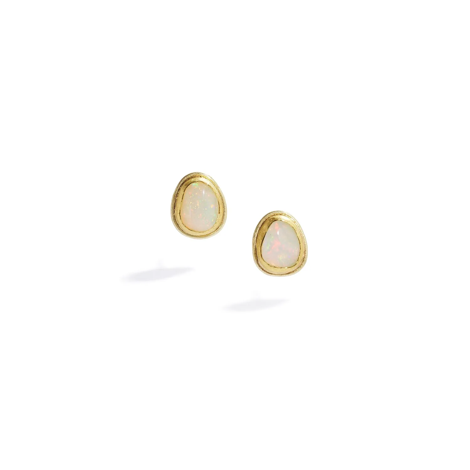 Oval Ethiopian Opal Earrings