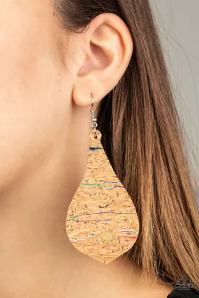 Paparazzi Accessories - Cork Coast #E359 Peg - Multi Earrings