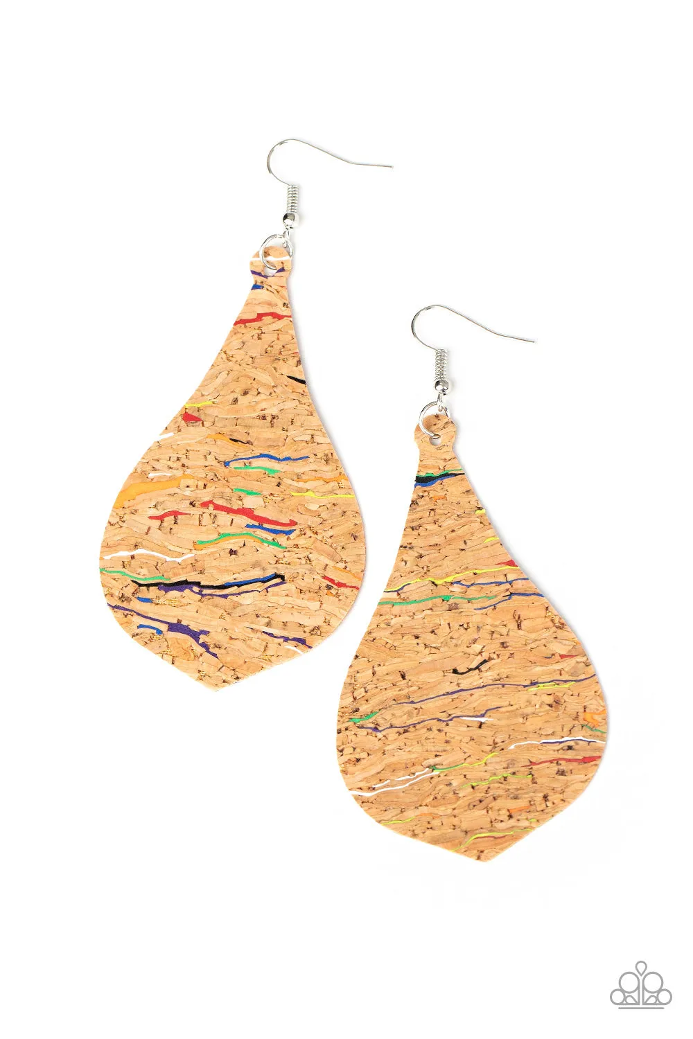 Paparazzi Accessories - Cork Coast #E359 Peg - Multi Earrings