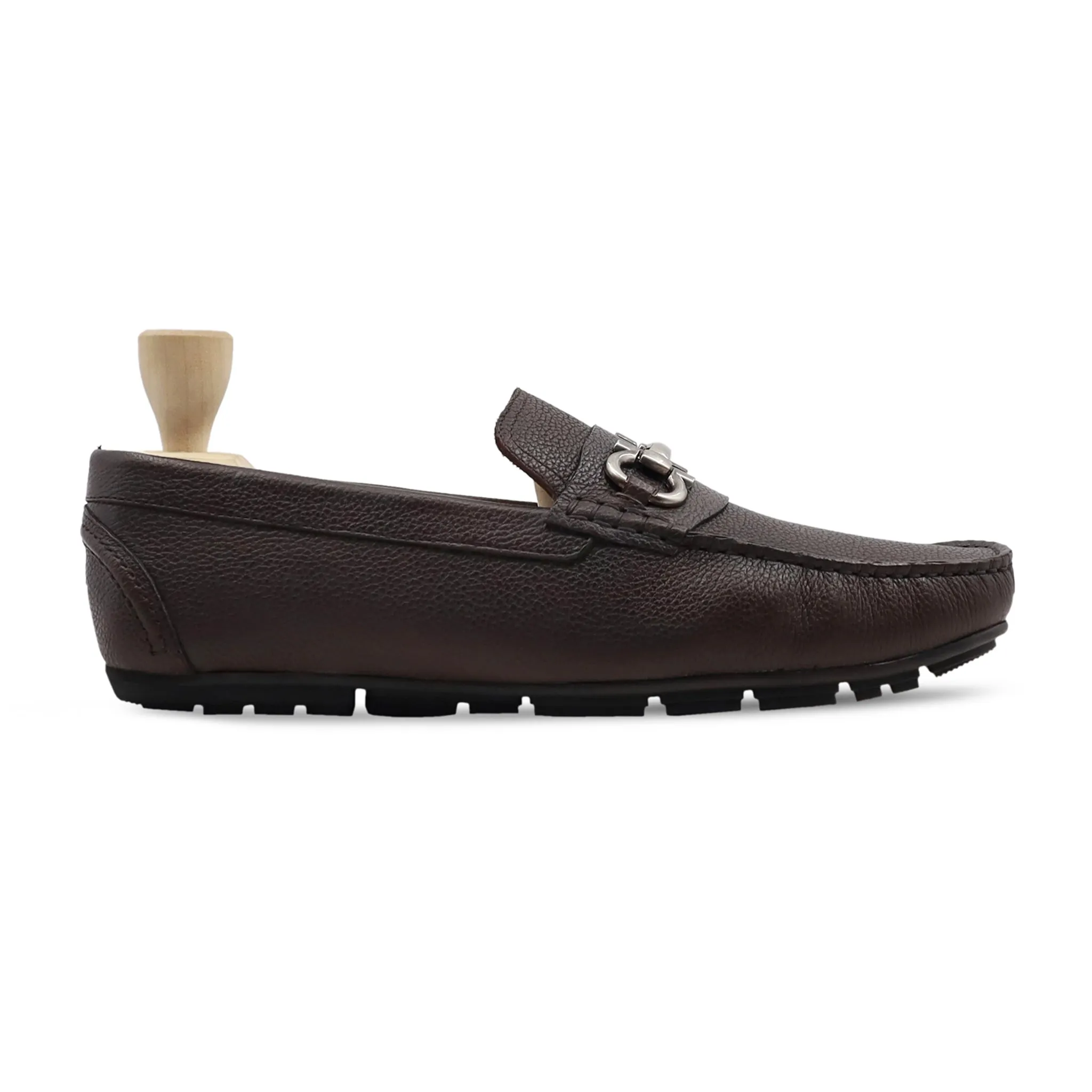 Patois - Men's Dark Brown Pebble Grain Driver Shoe