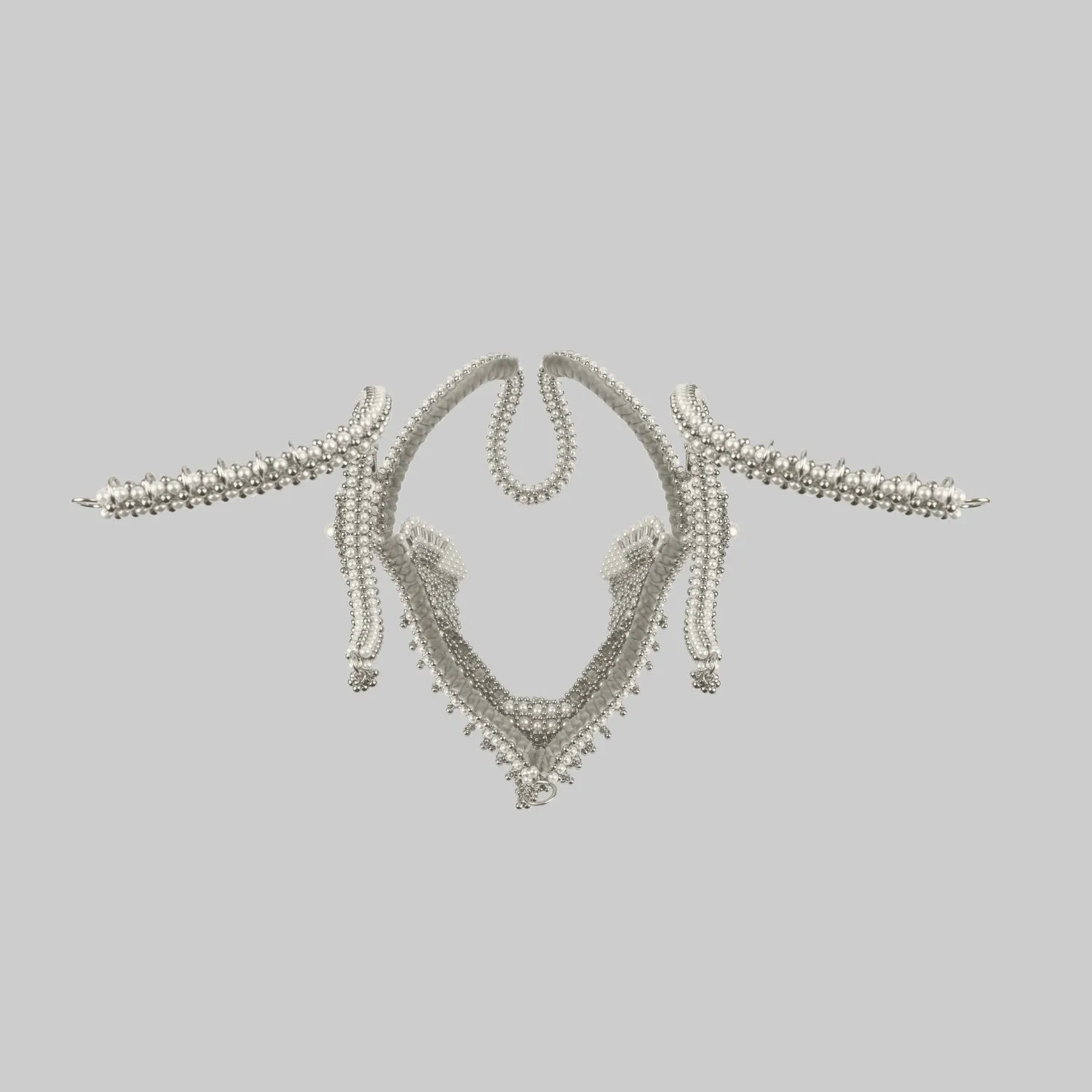 Pearl Jas Modular Headpiece System w/Face Chain