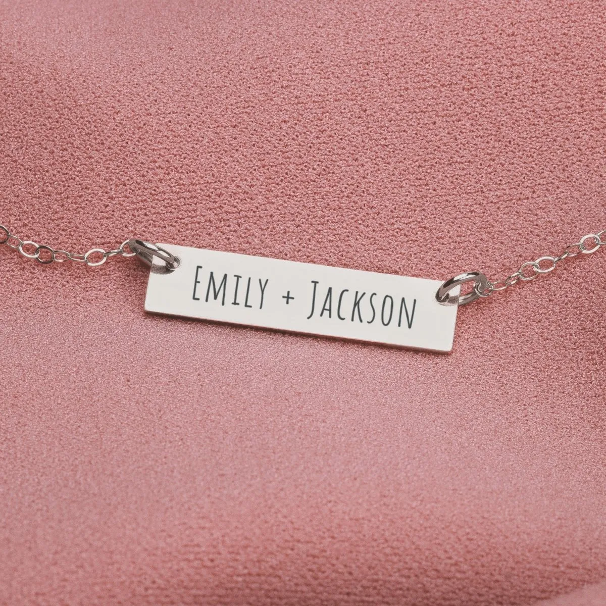 Personalized Couples Bar Necklace