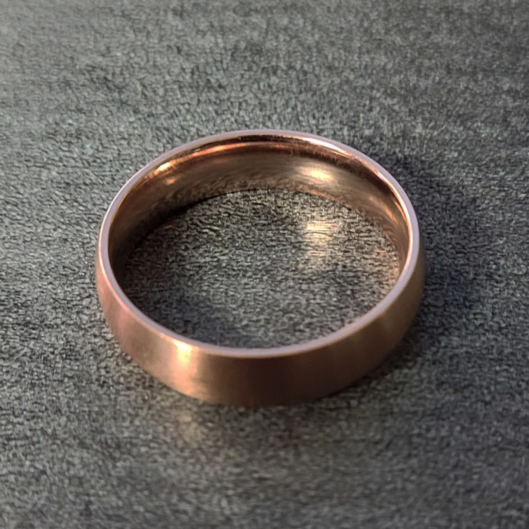 Personalized Women's Promise Ring - Matte Rose Gold Coated Stainless Steel