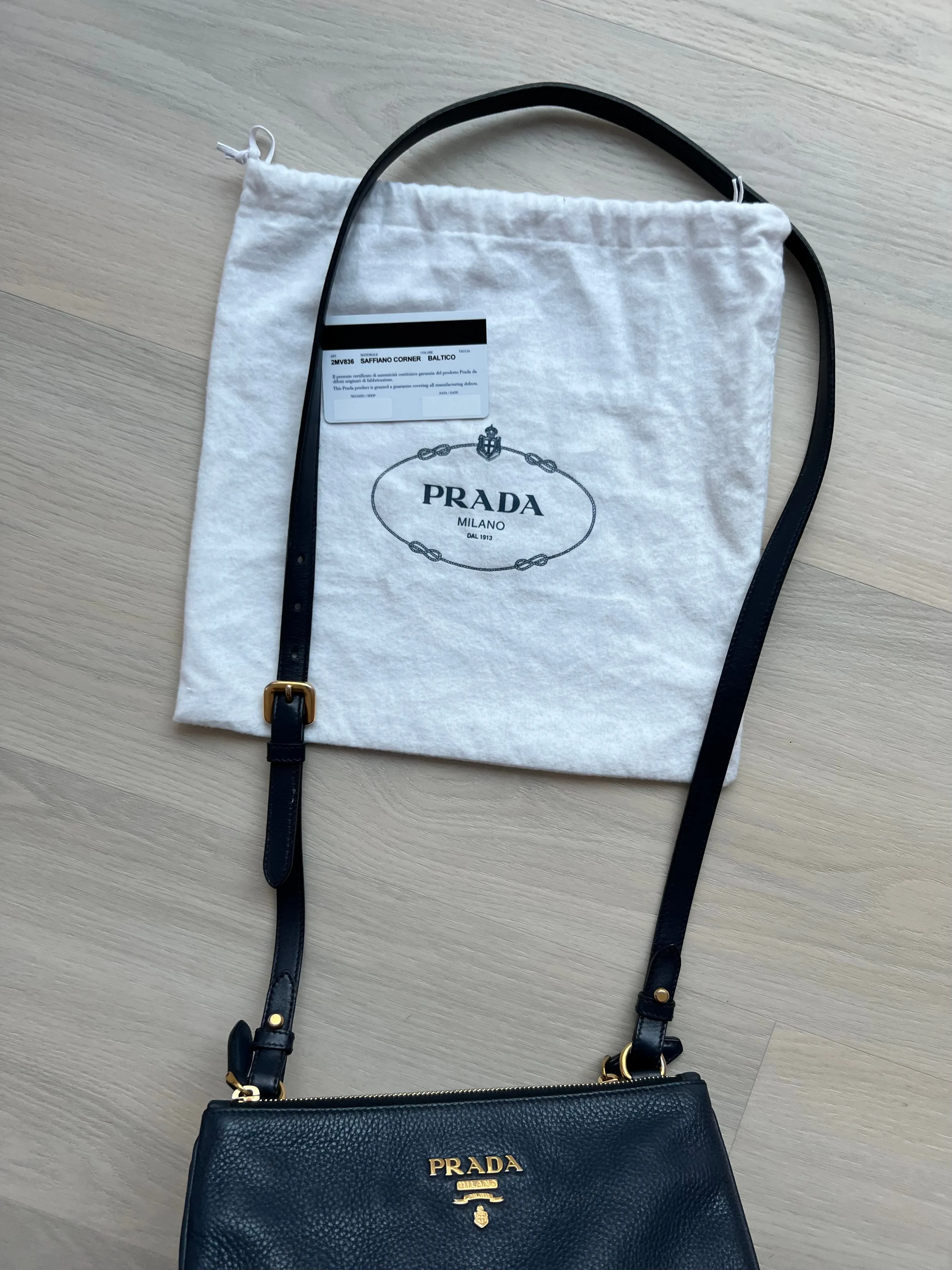 Prada Double Zip Crossbody Bag