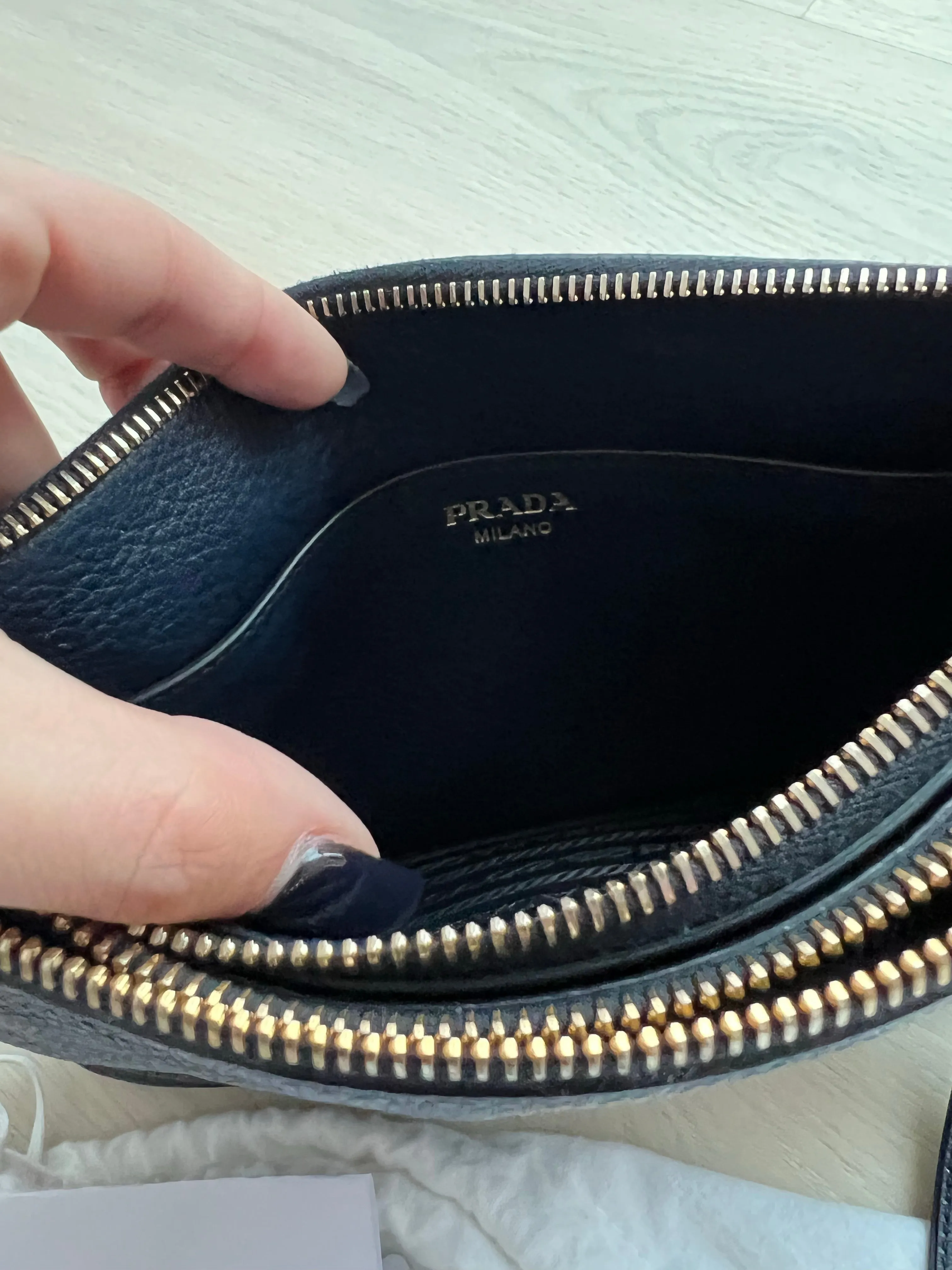 Prada Double Zip Crossbody Bag