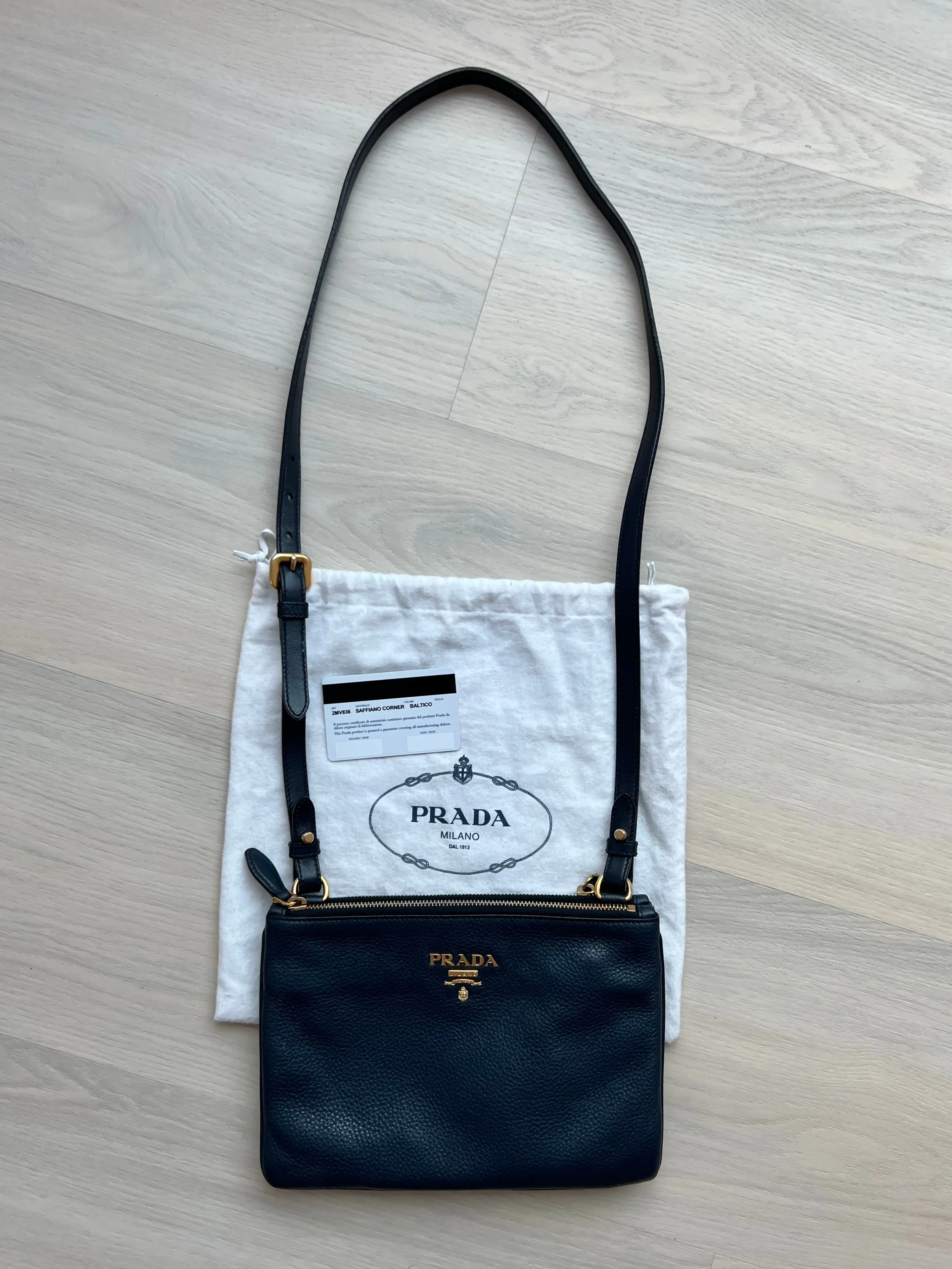 Prada Double Zip Crossbody Bag