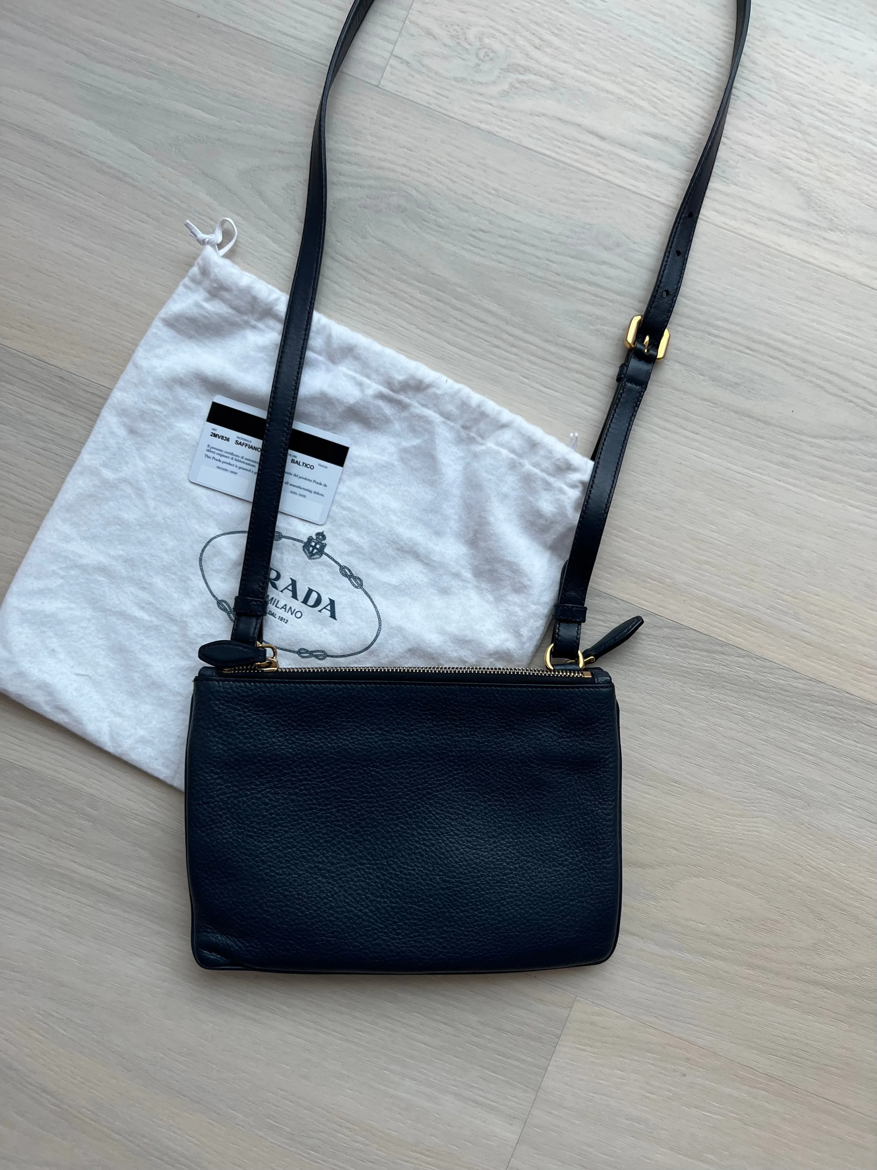 Prada Double Zip Crossbody Bag