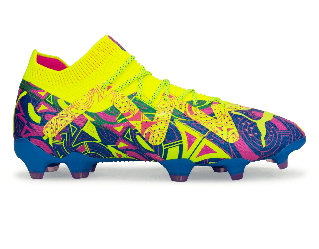 PUMA Men's Future Ultimate Energy FG/AG Blue/Yellow/Pink