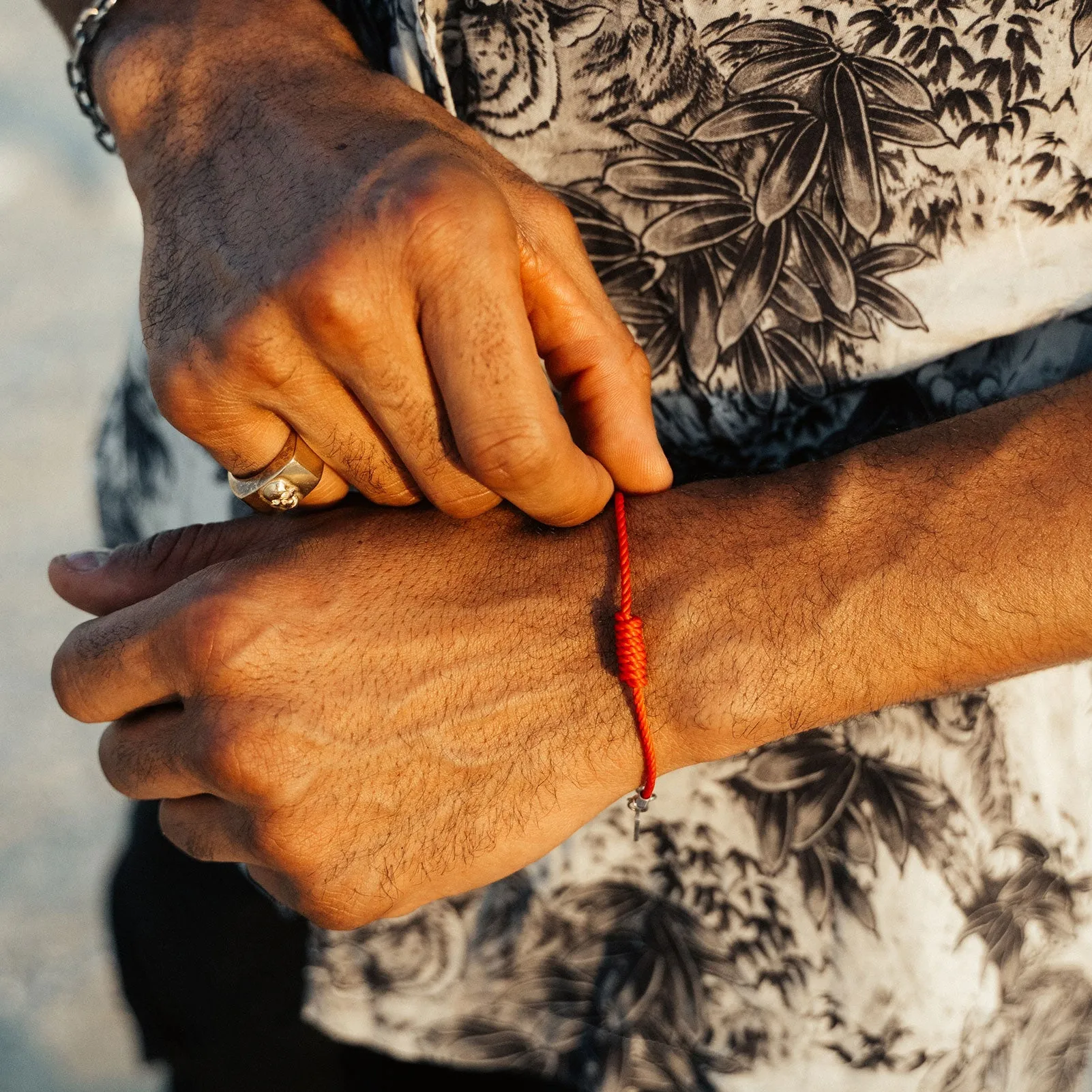 Red Rope Knotted Bracelet