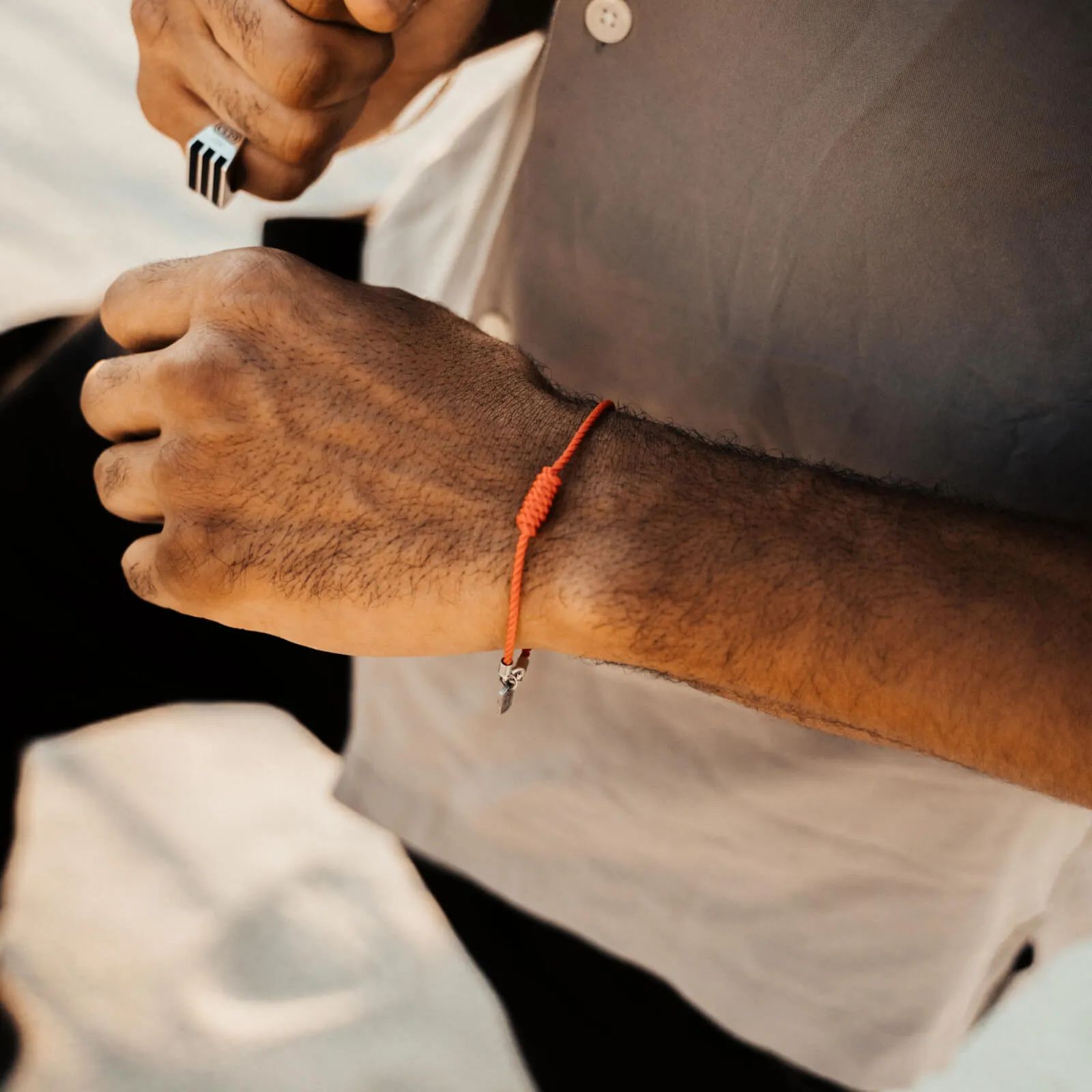 Red Rope Knotted Bracelet