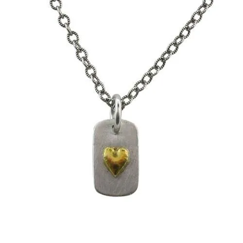 Signature Mini Gold Heart Tag