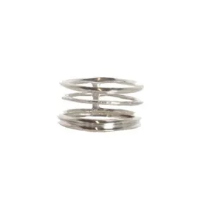 Spine Stack Ring, Silver