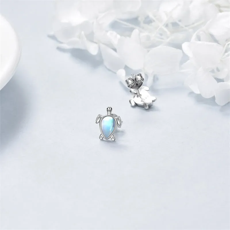 Sterling Silver Ocean Sea Turtle Stud Earrings Jewelry Gifts for Women