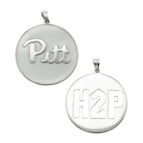 Sterling Silver Pitt and H2P White Enamel Charm