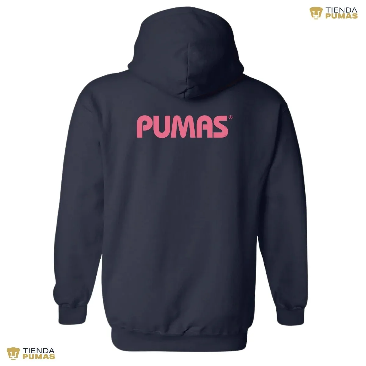 Sudadera Hombre Hoodie Pumas UNAM Logo Rosa Vinil