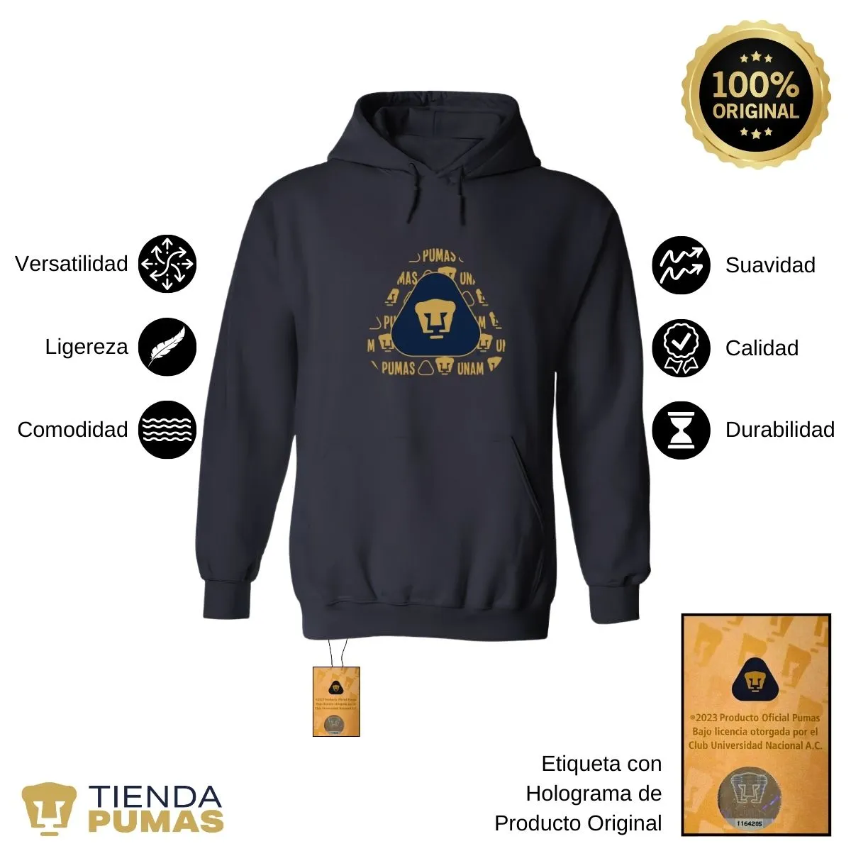 Sudadera Hombre Pumas UNAM triangular