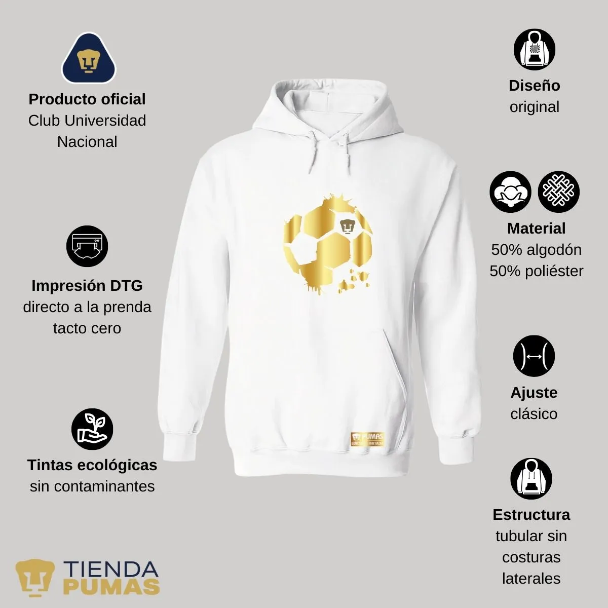 Sudadera para Hombre Hoodie Pumas UNAM Edición Limitada 2