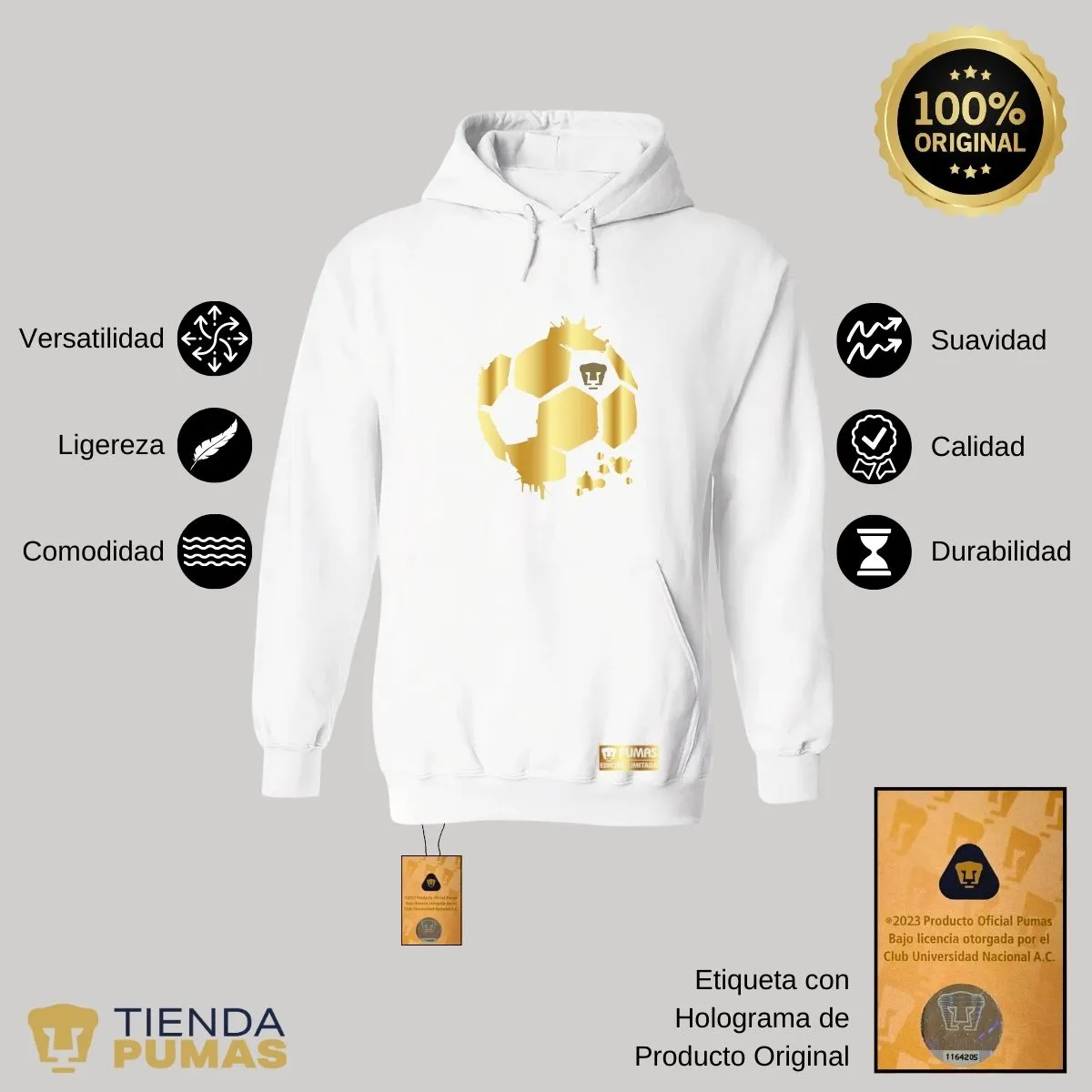 Sudadera para Hombre Hoodie Pumas UNAM Edición Limitada 2