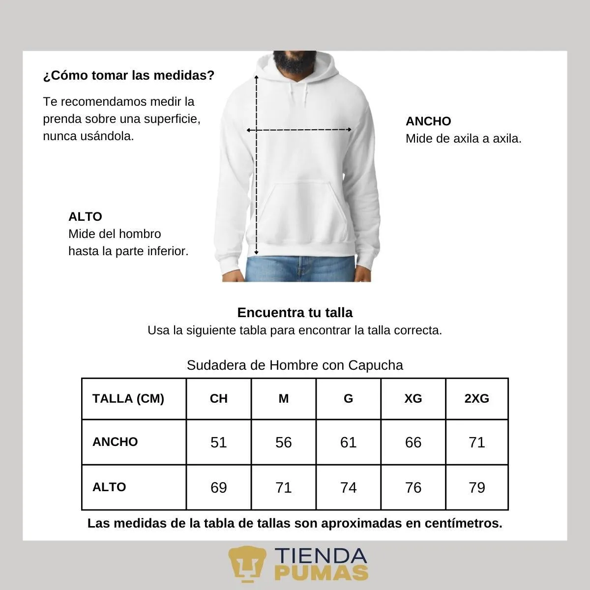 Sudadera para Hombre Hoodie Pumas UNAM Siempre te querré