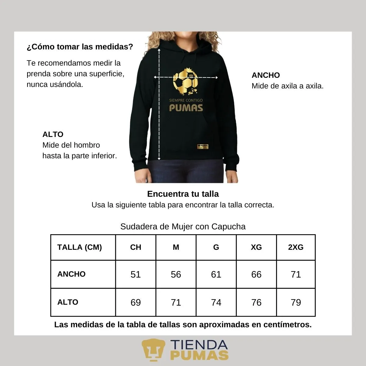 Sudadera para Mujer Hoodie Pumas UNAM Ed Limitada 2 Siempre contigo