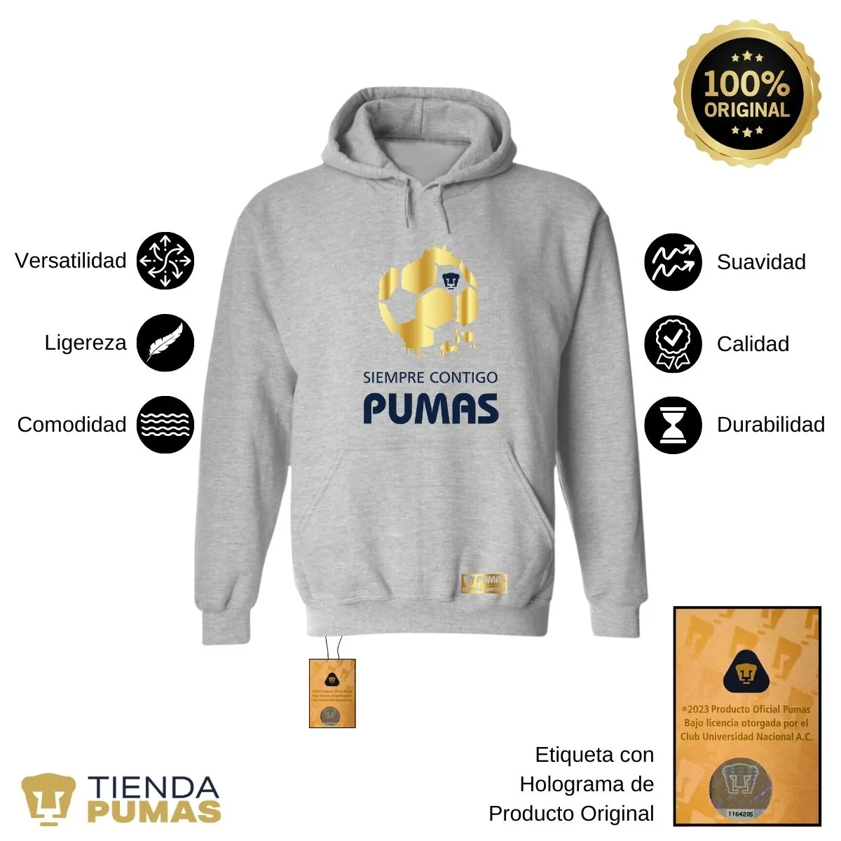 Sudadera para Mujer Hoodie Pumas UNAM Ed Limitada 2 Siempre contigo