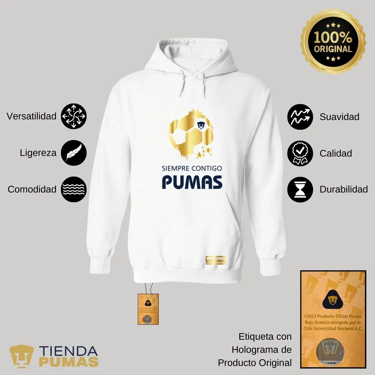 Sudadera para Mujer Hoodie Pumas UNAM Ed Limitada 2 Siempre contigo