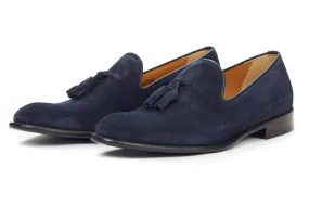 The Chaplin Tassel Loafer - Midnight Blue Suede