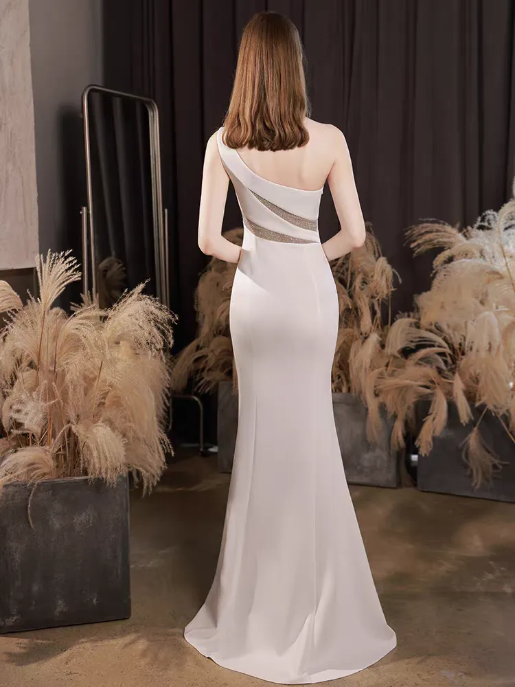 The Lorensa Toga White Mermaid Dress