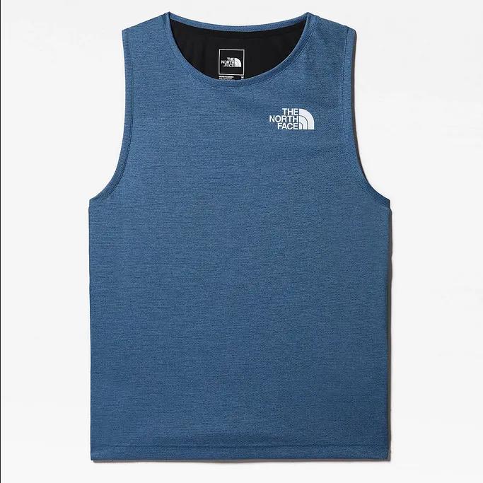 The North Face Men's Mountain Athletics Tank Top NF0A5IEV5V9 banff blue dark heather-black