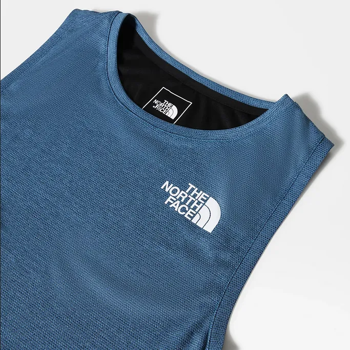 The North Face Men's Mountain Athletics Tank Top NF0A5IEV5V9 banff blue dark heather-black