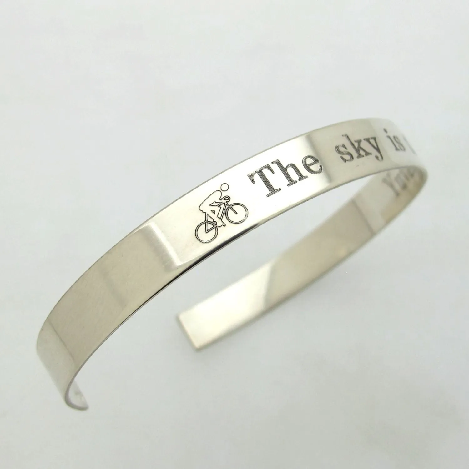 Triathlon Personalized Mens Cuff Bracelet