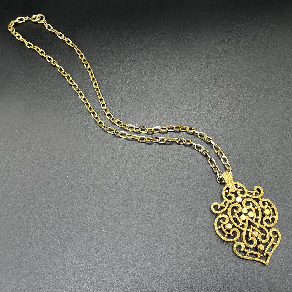 【USA輸入】ヴィンテージ CROWN TRIFARI アブストラクト ネックレス/Vintage CROWN TRIFARI Abstract Necklace