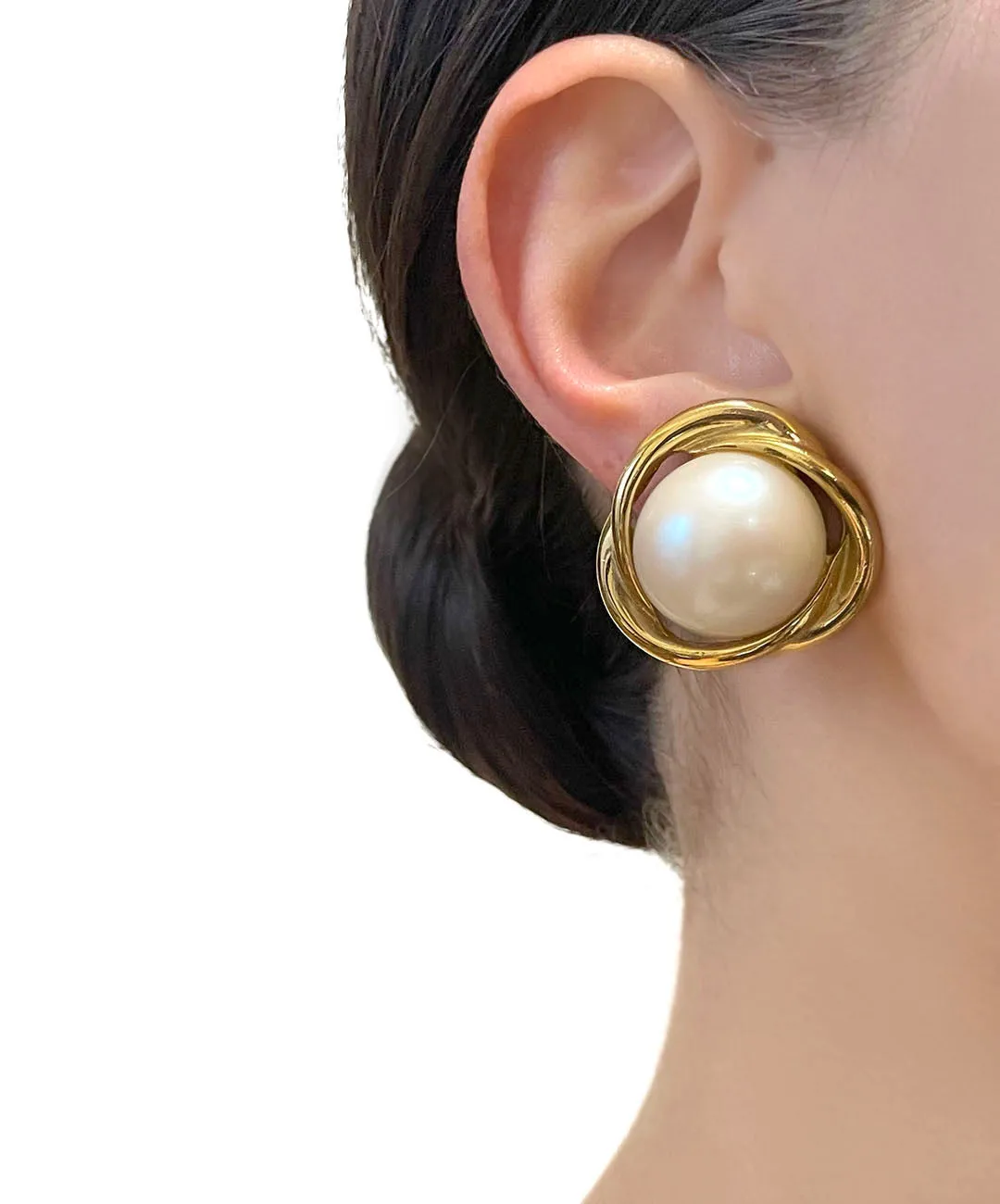 【USA輸入】ヴィンテージ RICHELIEU パール イヤリング/Vintage RICHELIEU Pearl Clip On Earrings