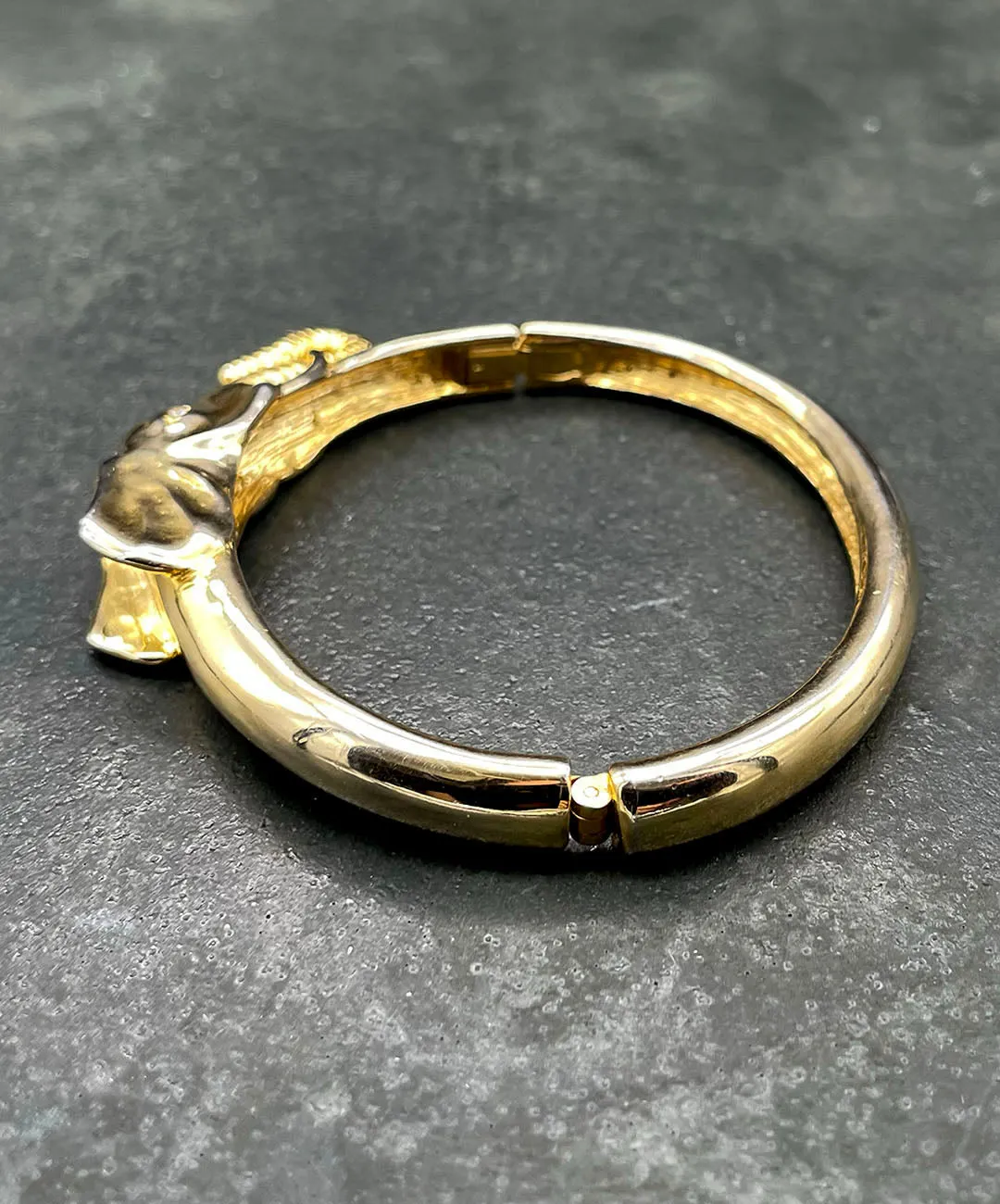 【USA輸入】ヴィンテージ エレファント クリア ビジュー バングル/Vintage Elephant Clear Bijou Bangle