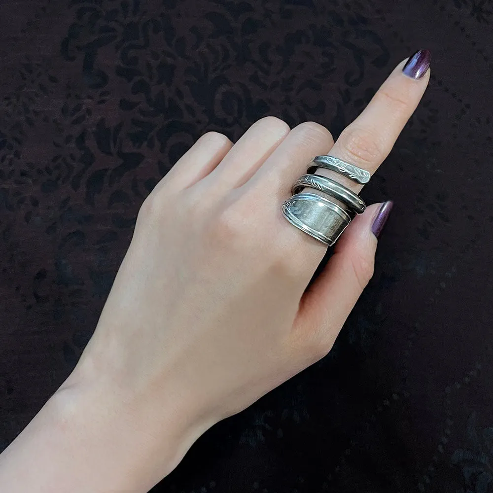 【USA輸入】ヴィンテージ シルバープレート スプーン リング/Vintage Silver Plate Spoon Ring