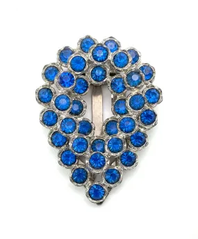 【USA輸入】ヴィンテージ ブルービジュー ティアドロップ ドレスクリップ/Vintage Blue Bijou Tear Drop Dress Clip