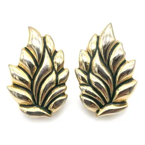 【USA輸入】ヴィンテージ リーフ イヤリング/Vintage Leaf Clip On Earrings